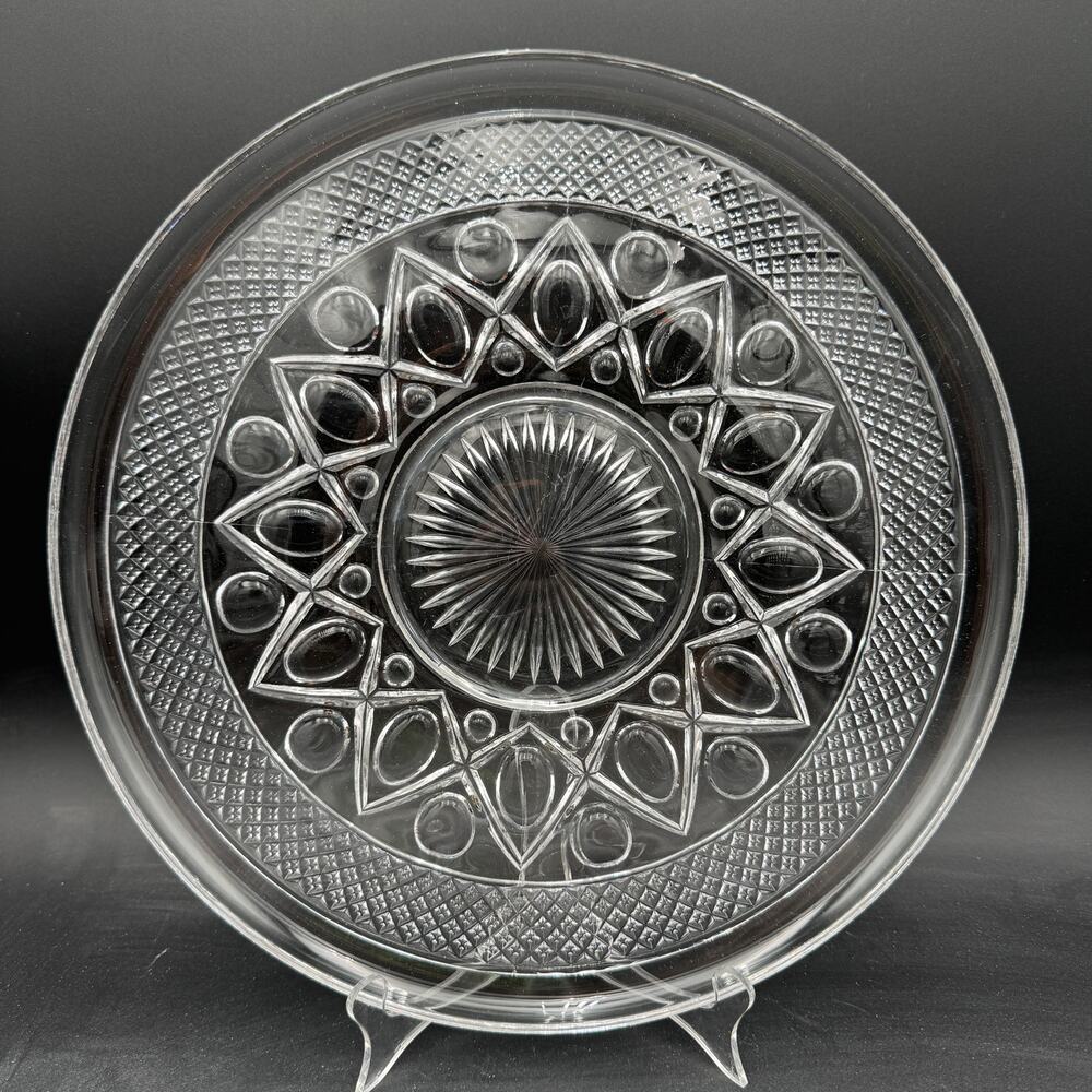 Vintage Platter 16" Cape Cod by Imperial Glass Ohio Glassware